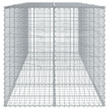 Gabion Basket with Cover 400x100x100 cm Galvanised Iron - Top-Down View