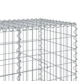 Gabion Basket with Cover 400x100x100 cm Galvanised Iron