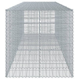 Gabion Basket with Cover 450x100x100 cm Galvanised Iron