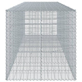Gabion Basket with Cover 450x100x100 cm Galvanised Iron - Top-Down View