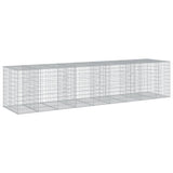 Gabion Basket with Cover 450x100x100 cm Galvanised Iron - 45-Degree Angle