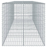 Gabion Basket with Cover 500x100x100 cm Galvanised Iron - Top-Down View