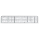 Gabion Basket with Cover 550x100x100 cm Galvanised Iron