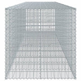 Gabion Basket with Cover 550x100x100 cm Galvanised Iron - Top-Down View