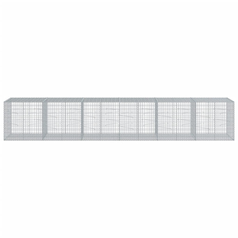 Gabion Basket with Cover 600x100x100 cm Galvanised Iron