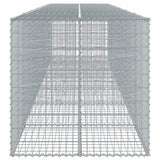 Gabion Basket with Cover 600x100x100 cm Galvanised Iron - Top-Down View