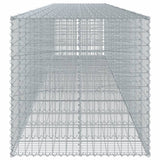 Gabion Basket with Cover 650x100x100 cm Galvanised Iron - Top-Down View