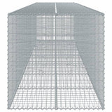 Gabion Basket with Cover 700x100x100 cm Galvanised Iron - Top-Down View
