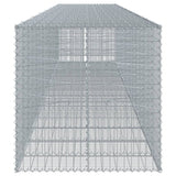 Gabion Basket with Cover 750x100x100 cm Galvanised Iron - Top-Down View