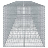 Gabion Basket with Cover 800x100x100 cm Galvanised Iron - Top-Down View