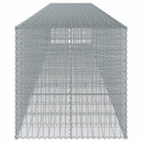 Gabion Basket with Cover 850x100x100 cm Galvanised Iron - Top-Down View