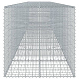 Gabion Basket with Cover 900x100x100 cm Galvanised Iron - Top-Down View
