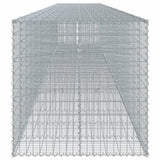 Gabion Basket with Cover 950x100x100 cm Galvanised Iron - Top-Down View