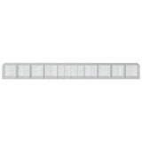 Gabion Basket with Cover 1000x100x100 cm Galvanised Iron