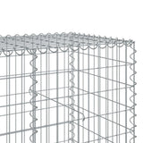 Gabion Basket with Cover 1000x100x100 cm Galvanised Iron