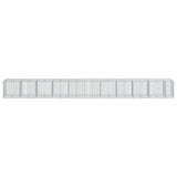 Gabion Basket with Cover 1050x100x100 cm Galvanised Iron