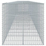 Gabion Basket with Cover 1100x100x100 cm Galvanised Iron - Top-Down View