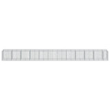 Gabion Basket with Cover 1150x100x100 cm Galvanised Iron