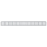Gabion Basket with Cover 1200x100x100 cm Galvanised Iron