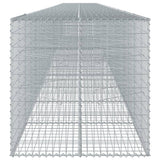 Gabion Basket with Cover 1200x100x100 cm Galvanised Iron - Top-Down View