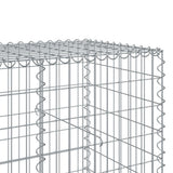 Gabion Basket with Cover 1200x100x100 cm Galvanised Iron