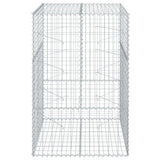 Gabion Basket with Cover 100x100x150 cm Galvanised Iron - Side View