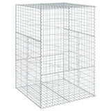 Gabion Basket with Cover 100x100x150 cm Galvanised Iron - 45-Degree Angle
