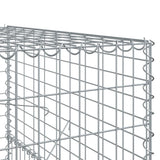 Gabion Basket with Cover 200x100x150 cm Galvanised Iron