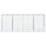 Gabion Basket with Cover 400x100x150 cm Galvanised Iron
