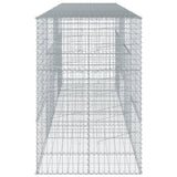 Gabion Basket with Cover 400x100x150 cm Galvanised Iron
