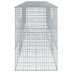 Gabion Basket with Cover 500x100x150 cm Galvanised Iron
