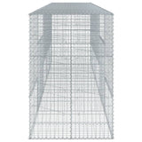 Gabion Basket with Cover 500x100x150 cm Galvanised Iron - Top-Down View