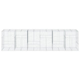 Gabion Basket with Cover 600x100x150 cm Galvanised Iron