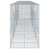 Gabion Basket with Cover 600x100x150 cm Galvanised Iron - Top-Down View