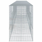 Gabion Basket with Cover 700x100x150 cm Galvanised Iron - Top-Down View