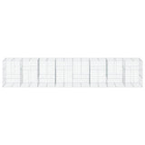 Gabion Basket with Cover 800x100x150 cm Galvanised Iron