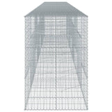 Gabion Basket with Cover 800x100x150 cm Galvanised Iron - Top-Down View