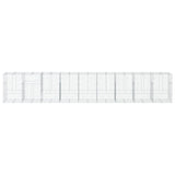 Gabion Basket with Cover 900x100x150 cm Galvanised Iron