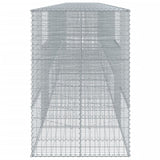 Gabion Basket with Cover 900x100x150 cm Galvanised Iron - Top-Down View