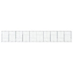 Gabion Basket with Cover 1000x100x150 cm Galvanised Iron