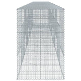Gabion Basket with Cover 1000x100x150 cm Galvanised Iron - Top-Down View