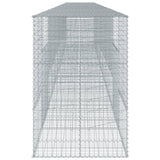 Gabion Basket with Cover 1100x100x150 cm Galvanised Iron - Top-Down View