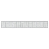 Gabion Basket with Cover 1200x100x150 cm Galvanised Iron