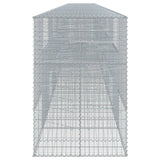 Gabion Basket with Cover 1200x100x150 cm Galvanised Iron - Top-Down View