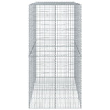 Gabion Basket with Cover 200x100x200 cm Galvanised Iron
