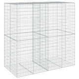 Gabion Basket with Cover 200x100x200 cm Galvanised Iron - 45-Degree Angle