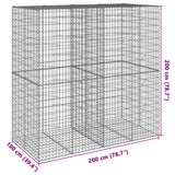 Gabion Basket with Cover 200x100x200 cm Galvanised Iron