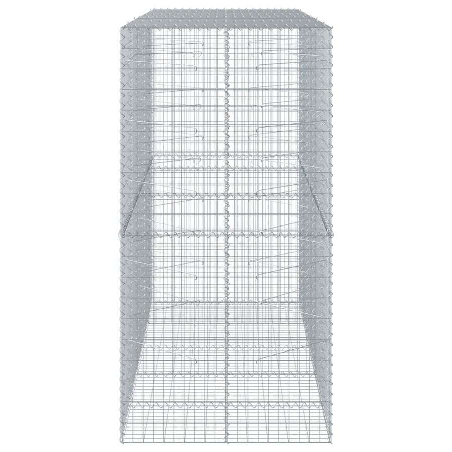 Gabion Basket with Cover 250x100x200 cm Galvanised Iron