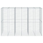 Gabion Basket with Cover 300x100x200 cm Galvanised Iron