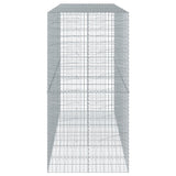 Gabion Basket with Cover 300x100x200 cm Galvanised Iron - Top-Down View